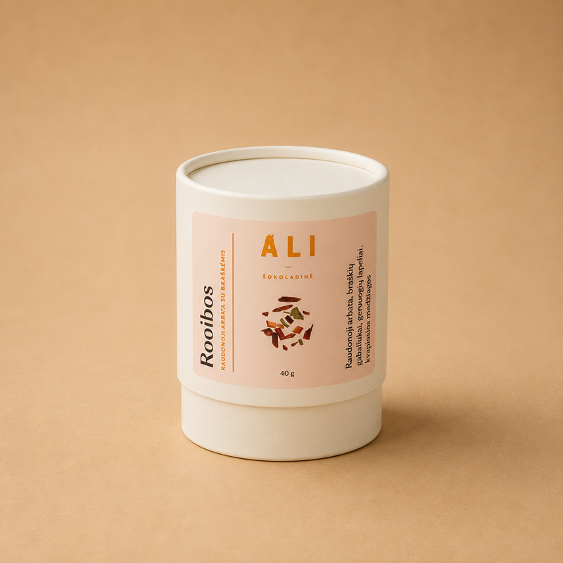 Rooibos raudonoji arbata su braškėmis ALI Šokoladinė